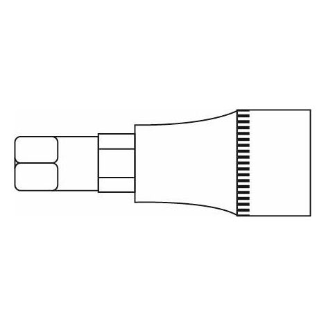 Douille embout héxagonal 19mm L.55mm 1/2'' CrV - SA 0378 - CLAS Equipements