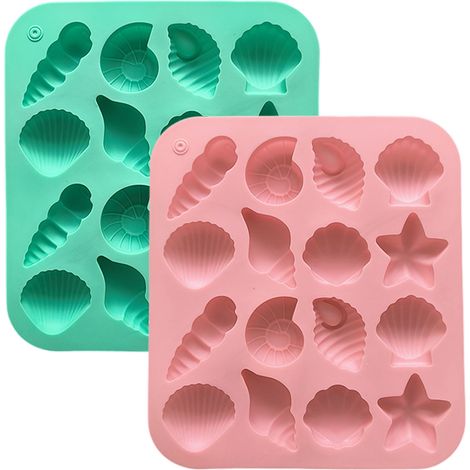 Moule en silicone pour animaux marins, coquillage et étoile de mer, idéal pour la confection de gâteaux, bonbons, gelée et savon