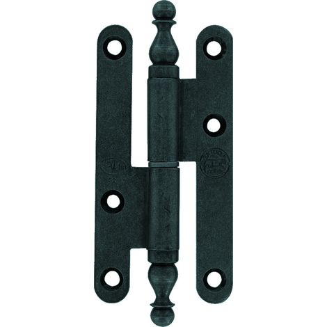 Paumelle à vase rustique 110x55mm droite acier noir - BROS - 16ARD115B