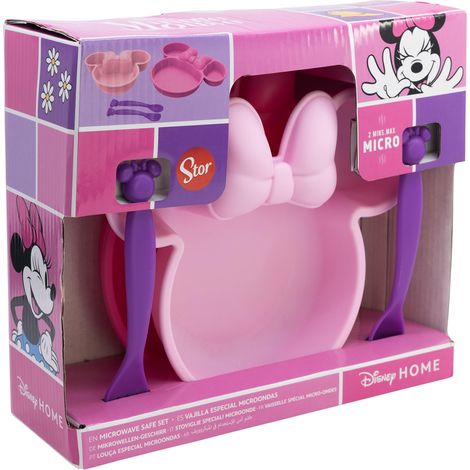 Set Vaisselle Enfant en Plastique avec Assiette Bol et Couverts Compatible Micro-ondes Sans BPA pour Enfants Garçons Filles (1/4)
