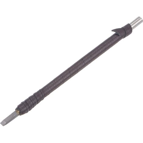 1 - Ciseau À Bois - Carbure De Tungstène - Pointe Plate Pour Sculpture Et Menuiserie - Manche En Tissu De Cuir - Noir - 4mm X 150mm