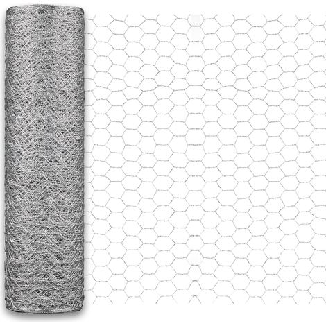 Chicken Wire Mesh 20 m x 0.45 m Mesh 25 mm for Poultry and Small Animals, Metal Fence Predator Protection for Gardens and Enclosures (1/5)