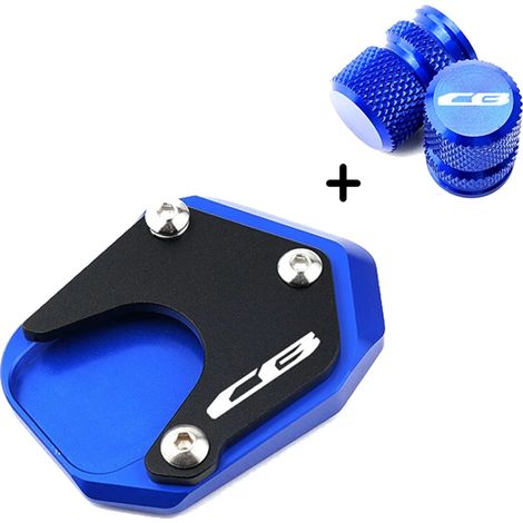 (Ensemble bleu) Compatible avec les modèles HONDA CB500X, CB650R, CB500F, CB125R, CB300R, CB400X et CBR650R : béquille latérale, repose-pied et extension pour moto CB 500X et 650R (puissance maximale) (1/4)