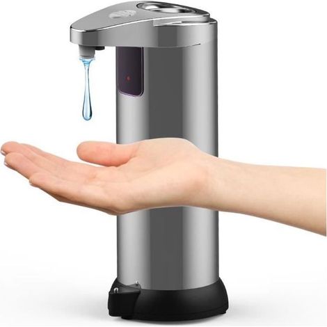 1 automatischer Seifenspender, Infrarotsensor, Edelstahl, wasserdichter Sockel, für Bad und Küche (1/5)