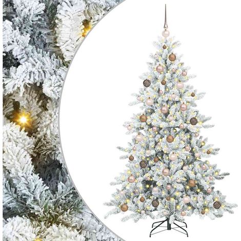 Albero di Natale Artificiale con Rami Pieghevoli Bianco 180 cm vidaXL (1/5)