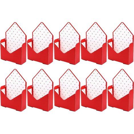Boîtes Enveloppe Fleurs Lot De 10 Sachets D'Emballage Boîte Enveloppe à Fleurs en Papier Imperméable et Pliable pour la Saint-Valentin Pour Stockage, Fête Des Mères Et (1/5)