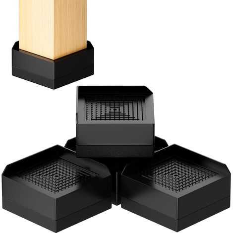 4 Pack Square Furniture Risers Non-Slip 4cm for Bed, Sofa, Chair, Up to 1000kg (1/5)