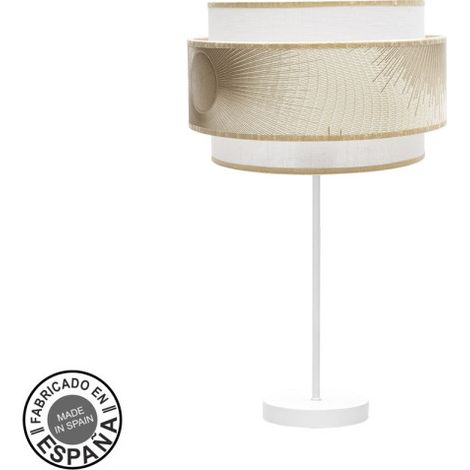 FABRILAMP Lámpara de sobremesa Alto Nepal 1xe27 Blanco/oro 30d