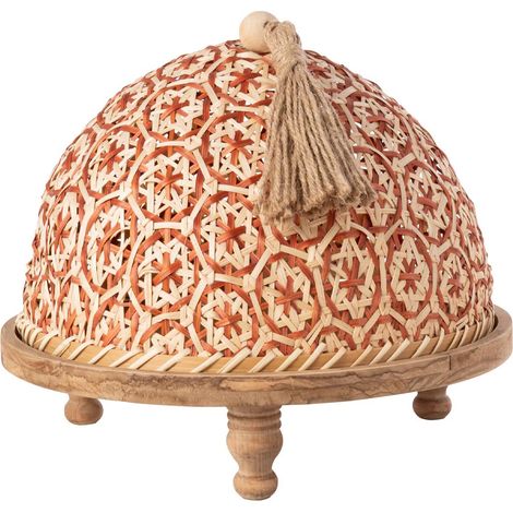 Cloche Alimentaire Avec Plateau "Bois" 30cm Multicolore (1/3)