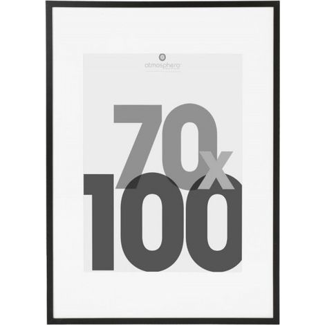 Atmosphera – Cadre photo noir 70 x 100 cm – Dimensions 72,4 x 3,5 x 102,4 cm – Bois MDF – Installation murale pour intérieur