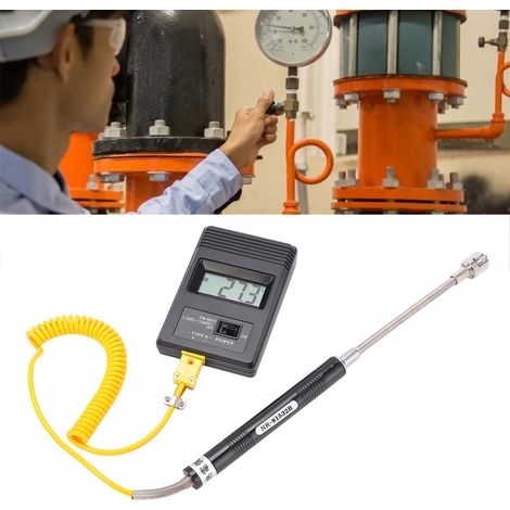 TM-902C LCD-Digitalthermometer mit Sensor und geradem Griff, Oberflächen-Thermoelement -50 bis 500 °C (1/5)