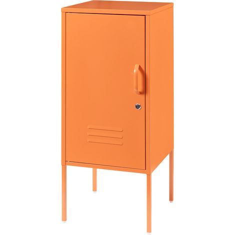Comodino comodino cassettiera mobile contenitore acciaio 82 x 35 x 35 cm arancione 030011008