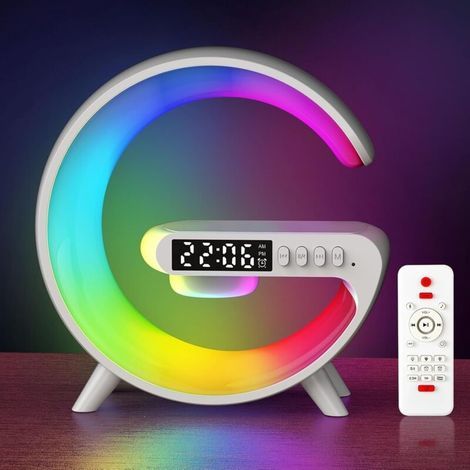 Light Alarm Clock, Daylight, Sunrise Alarm Clock with Light, Table Lamp with Bluetooth Speaker, Lights for Adults and Children, Bedroom Decoration, Gift (1/5)