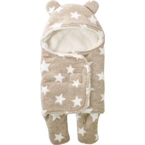 Sac de couchage à emmailloter universel avec capuche polaire corail hiver et automne sac de couchage chaud couvre-pieds séparé (1/2)