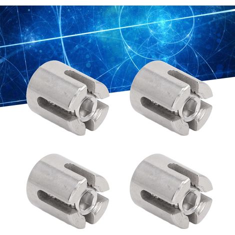 Lot de 10 serre-câbles en acier inoxydable 316 pour garde-corps à câbles. Accessoires pour câbles métalliques compatibles avec les kits de garde-corps à câbles jusqu'à 3 mm de diamètre. (1/5)