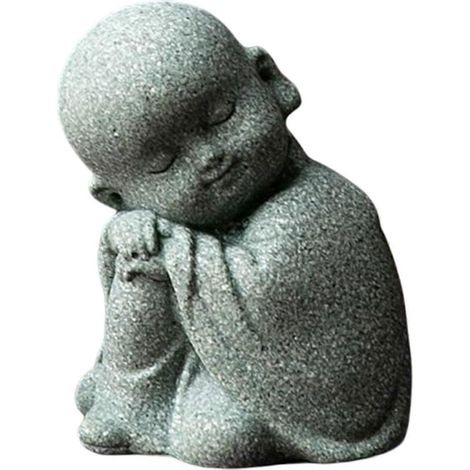 Figurine de moine, statue de Bouddha, sculpture décorative faite main pour jardin de méditation intérieur-Meditation