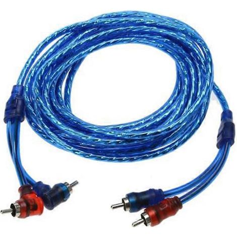 Câble Audio Voiture 5M RCA Double pour Amplificateur Stéréo Cuivre (1/5)