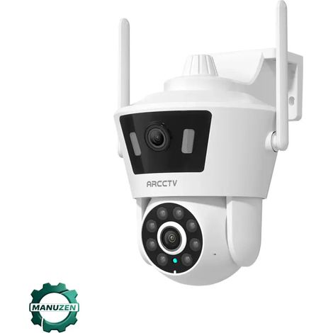 Manuzen - Caméra surveillance Wi-Fi 4 MP double objectif – IP66 (1/3)