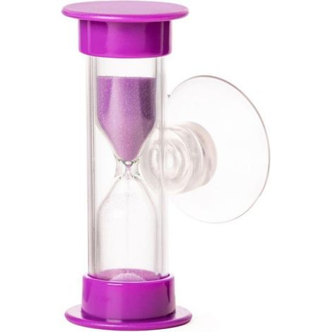 Sablier Dentaire - Minuteur Visuel 2 Minutes - Pour Enfants - Avec Ventouse - Lot De 3 Pièces (Rose Violet Blanc) (1/5)