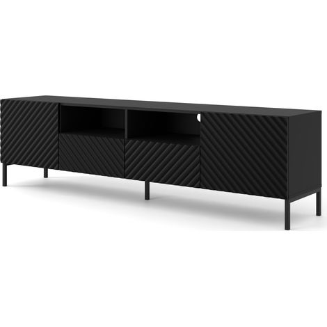 PORTA TV SURF 200 2D2S NERO OPACO GAMBE NERE