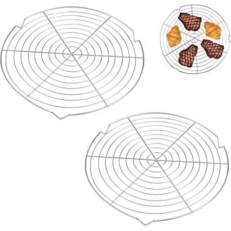 Pcs Pastry Cooling Rack, 32.5cm Round Stainless Steel Cooling Rack, Icing Patisserie Rack for Household Pastry Cafe Restaurant