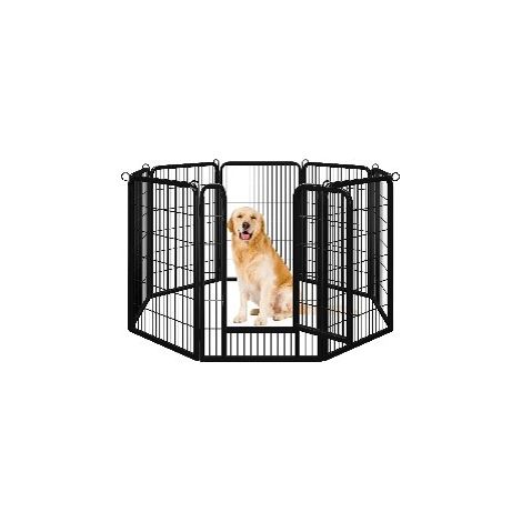 MaxxPet Recinto per cani – Recinto per cani da interno ed esterno - Parco per cuccioli, conigli e altri animali domestici - Area giochi pieghevole - Gabbia con 6 pannelli 60x60cm – Incl. ciotola (1/5)