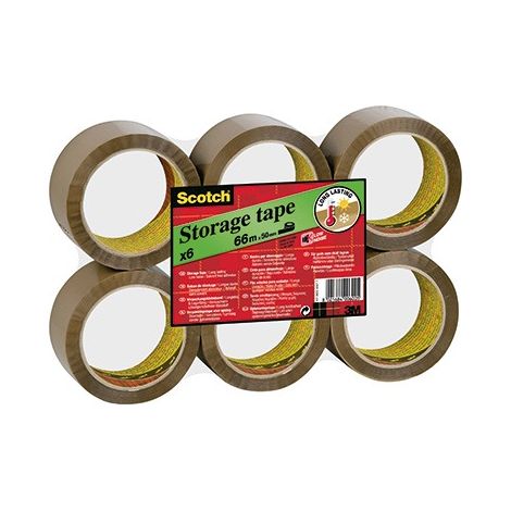 Scotch® Packband für die Lagerung, stark, braun, 50 mm x 66 m, 6 Stück. (1/3)
