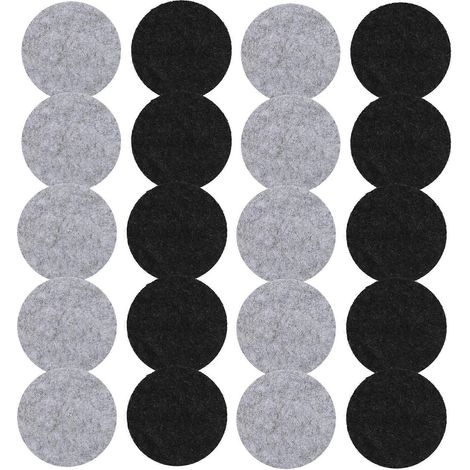 Lot de 20 dessous de verre ronds en feutre isolant thermique pour tasses et décoration intérieure-10x10cm (1/3)