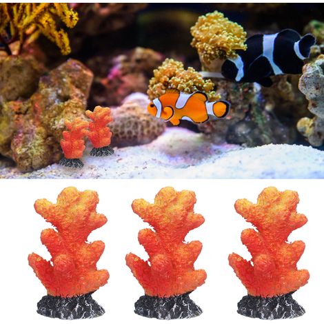 Décorations Mini Coraux Artificiels pour Aquarium Résine Ornements Marin Trois Pièces Ensemble - AUTRES (1/5)