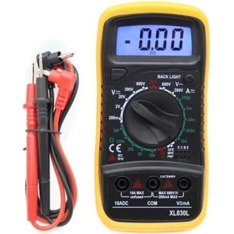 Multimetro Amperometro Voltmetro Tester digitale Elettrico LCD 600v (1/5)