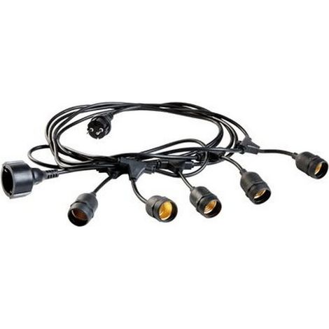 Sovil catena luminosa cordone con portalampade nero 5 mt (enjoy) 230/06 (1/5)