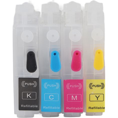 4 Cartouches d'Encre Magenta Bleu Jaune Noir - Recharge d'Impression Haute Définition pour Imprimantes LC3213 (1/5)