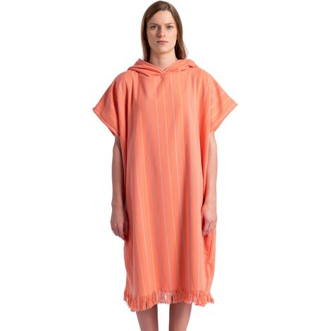 Poncho cambiador con capucha Arena color coral Calypso 007461/200 Talla única (1/5)