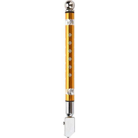 Cutter à verre portable à roue avec poignée antidérapante pour verre de 3 à 15 mm (vert) (1/5)