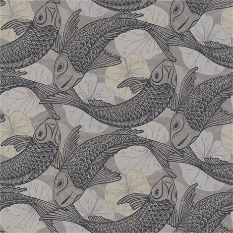 Asia wallcovering wall Profhome 378593 non-woven wallpaper smooth with animal pattern matt black white grey cream 5.33 m2 (57 ft2) (1/5)