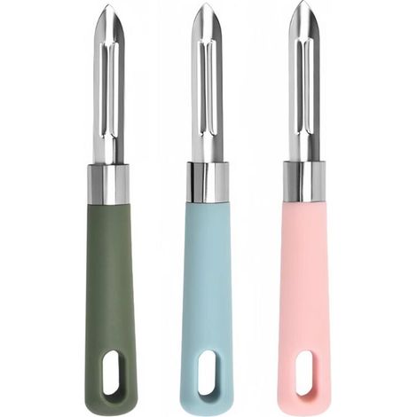 Épluche-légumes Plus Zesteur Lot De 3 Éplucheurs De Pommes De Terre Fruits Double Tranchant Acier Inoxydabl Pour Pomme, Pomme De Terre, Tomate Et Autres Aliments