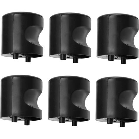 Sollbry Poignées Cylindriques Capacité de Charge pour Porte Coulissante Noires Accessoires pour Porte de Cloison Sanitaire Lot de 6 Plastique Résistant à L'usure (1/5)