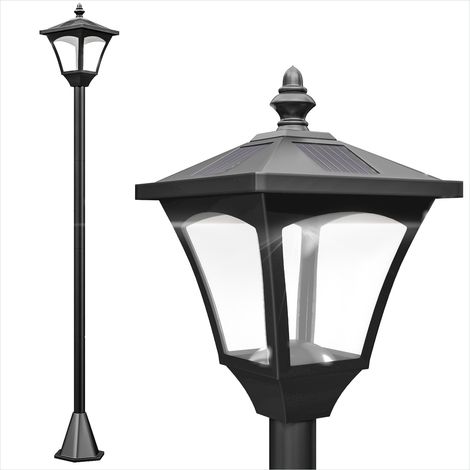 Lampadaire extérieur Lampadaire solaire noir lanterne LED 120 cm (1/5)