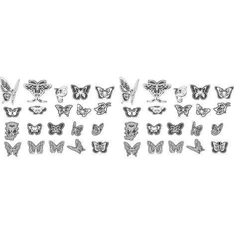 40 autocollants décoratifs PET à effet laser 3D avec motif papillon, parfaits pour enveloppes, cartes cadeaux et albums photo. Idéal pour décorer enveloppes, cartes cadeaux et albums photo. (1/5)
