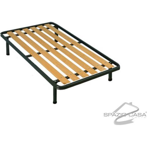 Rete letto 1 piazza e mezzo Ortopedica a tavole in legno con Profilo 6 cm