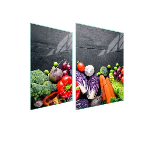 GLASSCHUTZPLATTE FÜR HERD 70x52 GEMÜSE (1/5)