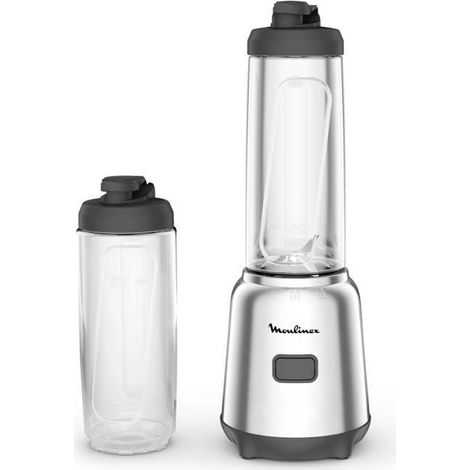 MOULINEX Blender mixeur. 300 W. 2 bouteilles Tritan a emporter. 4 lames amovibles. Compact. Smoothies. Application dédiée LM15FD10 (1/5)