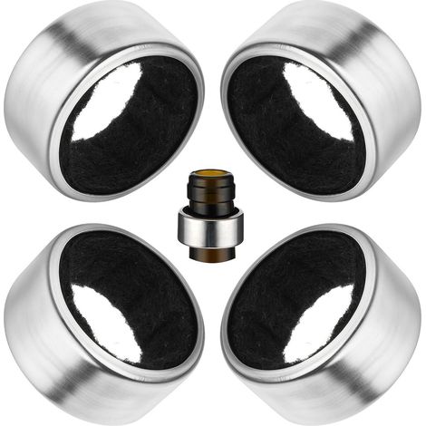 Lot de 4 anneaux anti-gouttes pour bouteilles de vin - Anneau en acier inoxydable avec récupérateur de gouttes - Anneau anti-gouttes - Bouchons anti-gouttes - Accessoires de bar - Ustensiles de cuisin (1/5)