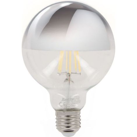 Ampoule LED G95 Silver, culot E27, 8W cons. (60W eq.), 850 lumens, lumière blanc chaud (1/8)
