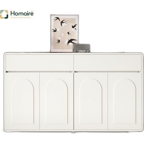 Flur- Garderobenschrank weiß aus MDF 140 x 38 x 89 cm HOMAIRE (1/5)
