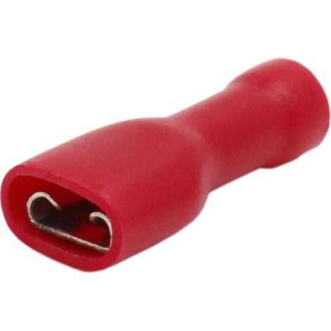 Cosse de cable pour prises, vinyle, entièrement isolée, FDFD1.25-187, connexion par cable 4,8 x 0,5 mm, pour 0,5-1,5 mm2 (22-16 AWG), rouge, 200 pièces (1/5)