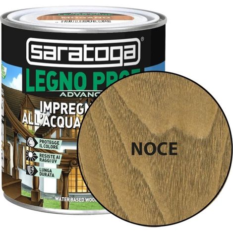 SARATOGA LEGNO PROF VERNICE ACQUA PER LEGNO IMPREGNANTE TURAPORI PROTETTIVO 750ML MOGANO NOCE SCURO CERATO