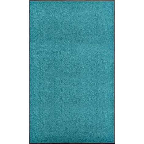 Paillasson lavable d'entrée, Tapis de Porte,Tapis Entrée Intérieur Cyan 90x150 cm MKS97850 (1/5)