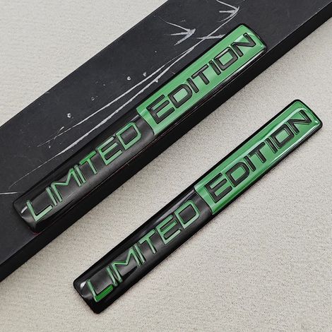 (2 pièces Noir Vert) Emblème 3D en aluminium ÉDITION LIMITÉE Autocollants pour voiture Convient aux BMW Audi Honda Opel Toyota Mazda Accessoires moto (1/4)