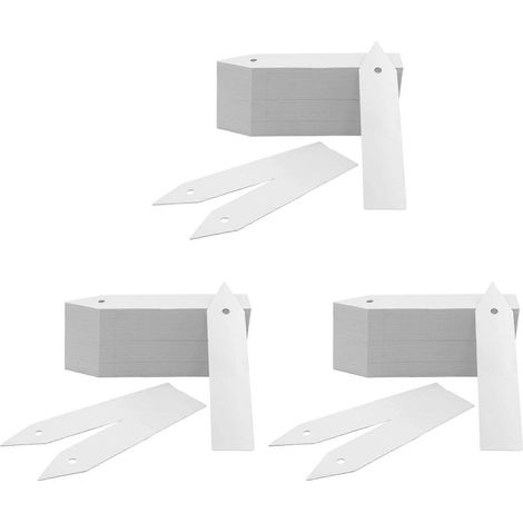 600 pièces plastique plante Nursery jardin Labels tuteur de jardin Tags blanc 10X2Cm (1/5)
